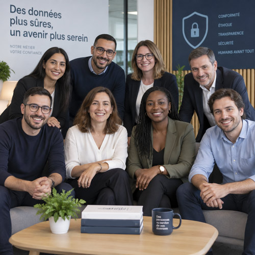 L’équipe Data Vigi Protection réunie dans ses locaux.